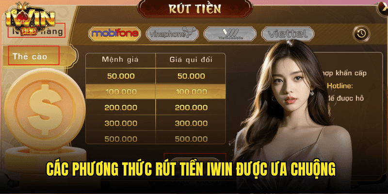 Các Phương Thức Rút Tiền Iwin Được Ưa Chuộng
